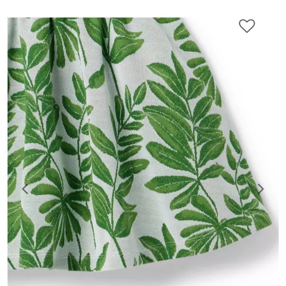 New with tags Janie and Jack floral jacquard palm green and white leaf dress - Picture 4 of 5
